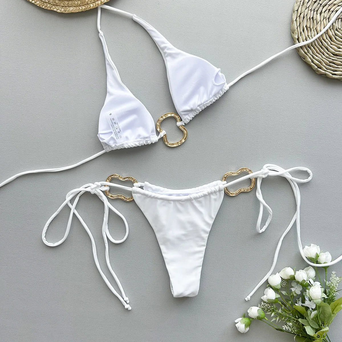 Biquíni Cortininha Branco Nissi