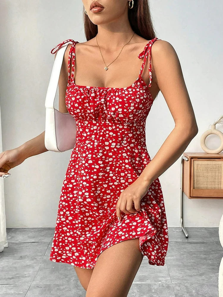Vestido_Curto_Vermelho_Florido_Guarujá_02